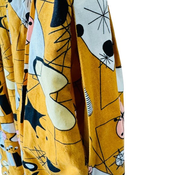 Modcloth x Dupenny Atomic Retro Brunch Dress Mid Mod Side Pockets Fit & Flare - Picture 10 of 16